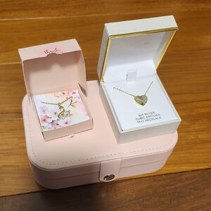 Elegant Gold and Silver Heart Necklace